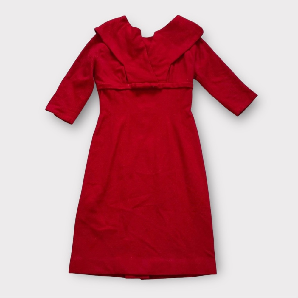 Vintage Late 50s/Early 60s Red Fitted Dress
